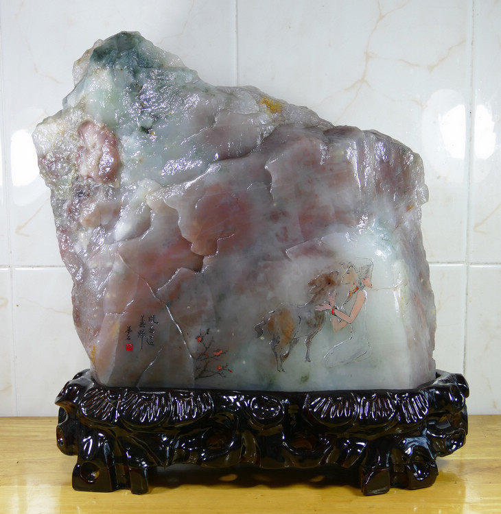 Natural Guilin Chicken blood jade raw stone mountain stock colorful jade Upper Longyu Carved Hills with Carved Hills and Rain and Rain