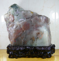Natural Guilin Chicken Blood Jade Raw Stone Mountain Colored Jade Shanlang Jade Carved Shanzi Ornaments Bringing Spring Back After Wind and Rain