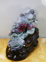 The Guilin Chicken Blood Jade on the Longyu Jade Material Violet Clip Red Five Colorful Jade Frozen Bouquets of the Life Ruyi