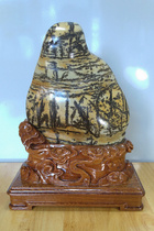 Natural water sprinted stone chicite Large-colored jade Large-shaped grass flower stone original stone ornamental stone swaying piece spring mountain show color