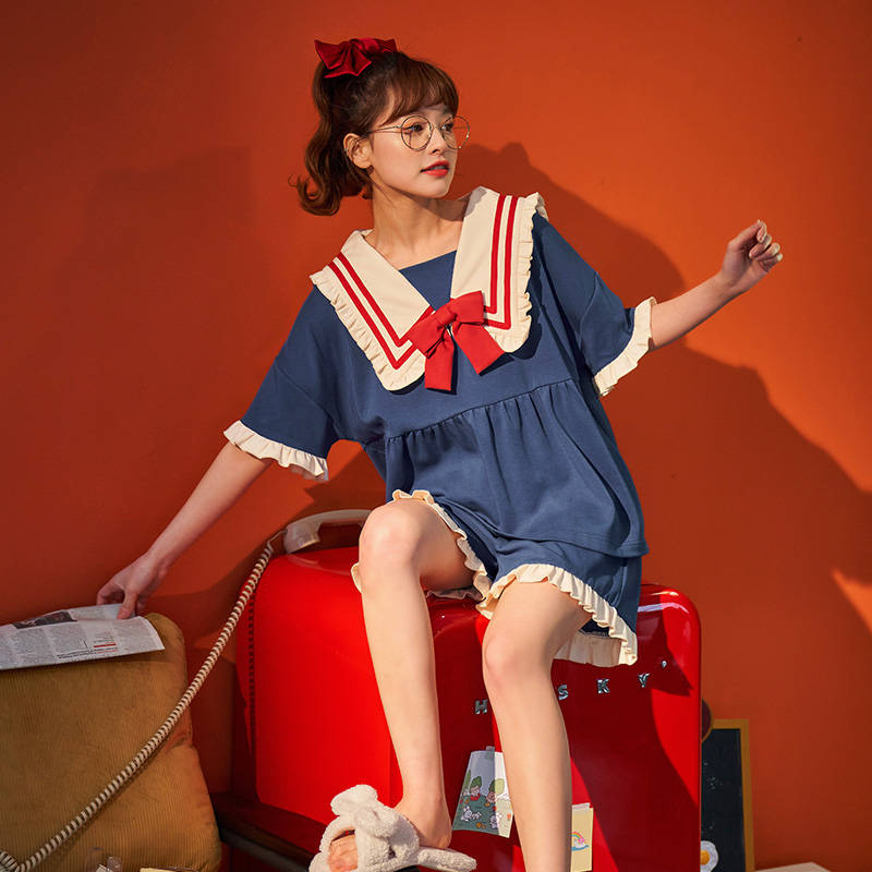 2021 new Spring/Summer Day Pajamas Women's Cotton Short-sleeved Snow White Nightdress Thin Plus Size Loungewear