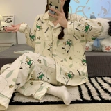 Осенняя зимняя пижама, лонгслив, штаны