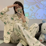 Осенняя зимняя пижама, лонгслив, штаны