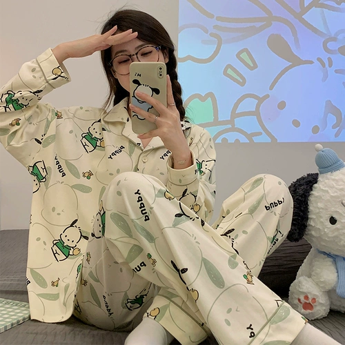 Осенняя зимняя пижама, лонгслив, штаны, размер