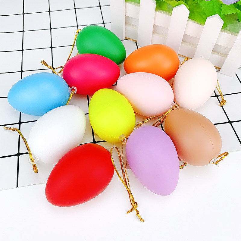 Anti-real egg colorful egg children DIY handmade painted hand-painted plastic chicken eggshell Easter egg painting graffiti