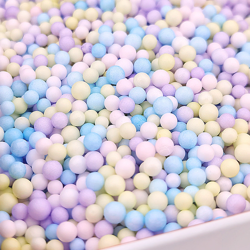 Macaron foam round ball meteor grain color Slime DIY girl heart gift box children handmade DIY materials
