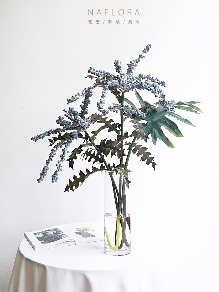 NA home greenhouse niche berry tropical plant simulation flower leaf living room Hotel soft art photography props