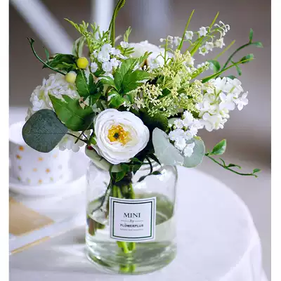NA home Flower Room Nordic simulation fake bouquet Rose table flower eucalyptus home decoration living room table floral set
