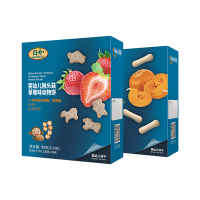 贝兜婴儿小饼干宝宝零食1岁无添加磨牙棒