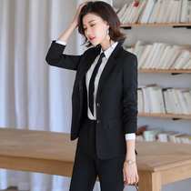 Black Suit Jacket Female Spring Temperament Positive Dress Professional Dress Temperament Goddess Van Sey Suit Suit Workwear