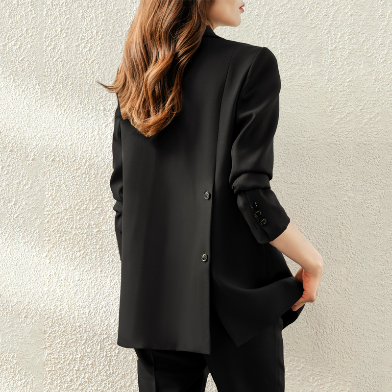 High-End Black Blazer for Women, Spring and Autumn 2026 New Style, Professional Temperament Workwear Suit, Formal Wear