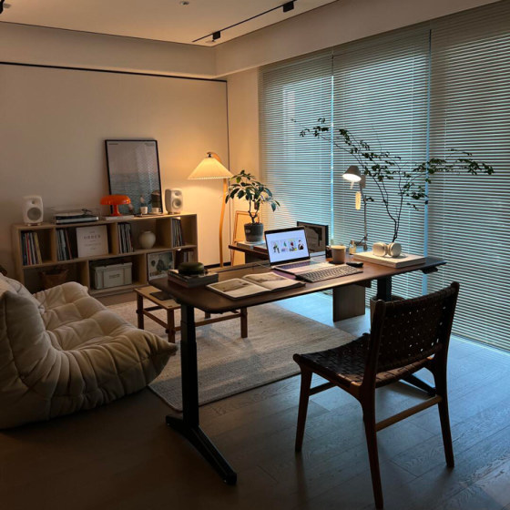 电动升降桌家用电脑桌书桌一体可移动升降桌办公桌工作台