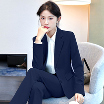 Career Suit Woman Early Autumn High-end Goddess Van College Student Interview Long Sleeve Positive Suit Temperament Work Suit Fall