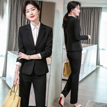 Black Professional Suit Suit Womens Autumn Clothing New Superior Sense Temperament Workplace Business Commute Womens Clothing Work Clothes
