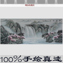 Custom pure hand painted country painting landscape painting custom character painting Xuan paper painting core living room office Feng Shui Painting