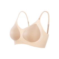 Seamless underwear for women in summer thin large breasts small breasts gathered ice silk cool breathable breast-retracting beautiful back bra