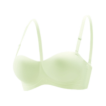 Round comic-breasted underwear for women with small breasts push-up and enlarged seamless half-cup external expansion type breast-retracting anti-sagging bra