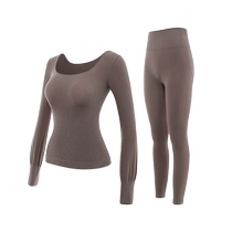 Arctic Velvet Seamless Thermal Underwear Womens Thickened Defarge 2024 New Autumn and Winter Slim Tops and Bottoming Shirts