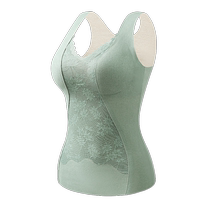 Arctic Velvet Warm Vest Womens Seamless Underwear Bra All-in-one Middle-aged and Elderly Bottoming Top 2024 New Style