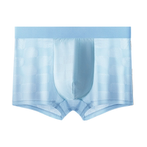 Large size underwear mens ice silk 2024 new thin mesh seamless boxer briefs boys summer boxer shorts