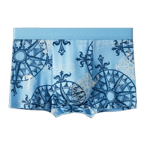 Underwear mens ice silk sports boys boxer shorts summer antibacterial breathable trendy boxer shorts new style