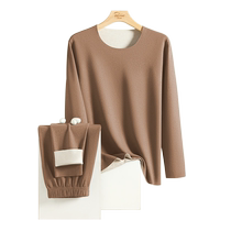 Arctic velvet thickened velvet bottoming seamless heating and thermal underwear cashmere silk mens winter and autumn clothing and long trousers set