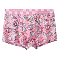 Mens underwear pure cotton antibacterial crotch boxer shorts loose large size comfortable boxer briefs trendy printed underwear new style