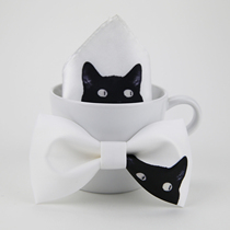 notknot original high quality handmade neckline groom accompanied by a saucepan with a bow tie