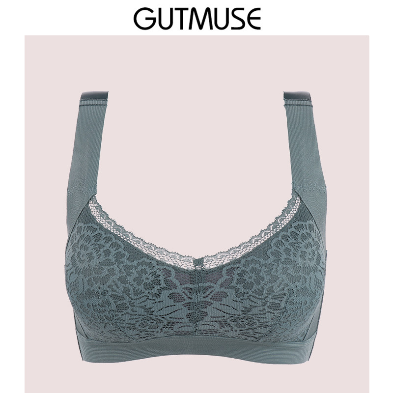 Cuddling Poetry] Aloe Vera Fiber Underwear Women Small Breasts Gather Without Steel Ring Bra Sexy Lace Thin Lady Bra