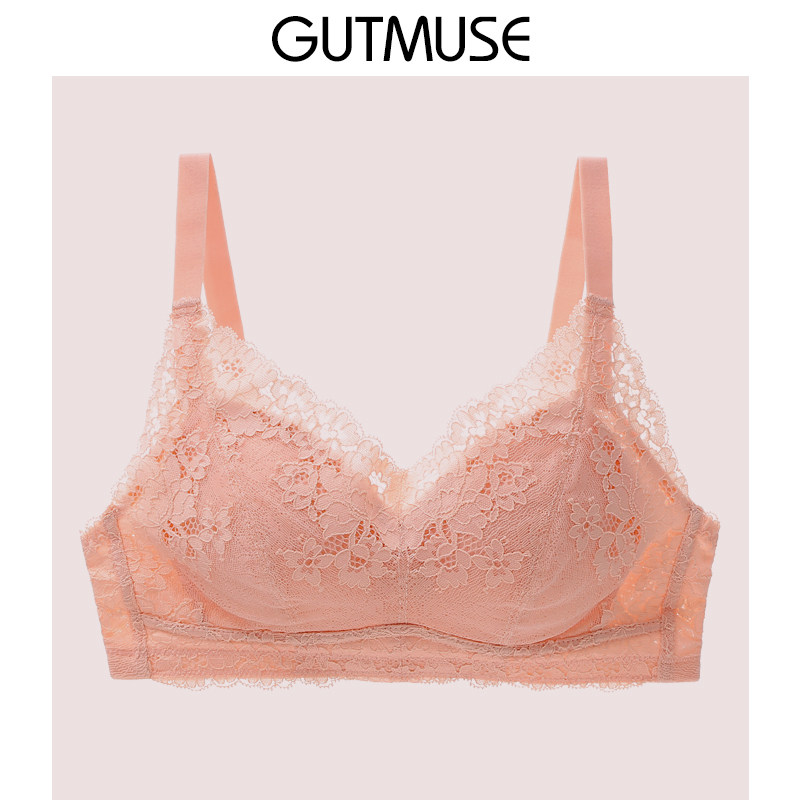 Lindwear lady with no steel ring small bra gathering bra adjustment type bra thin sexy lingerie lace ultra thin