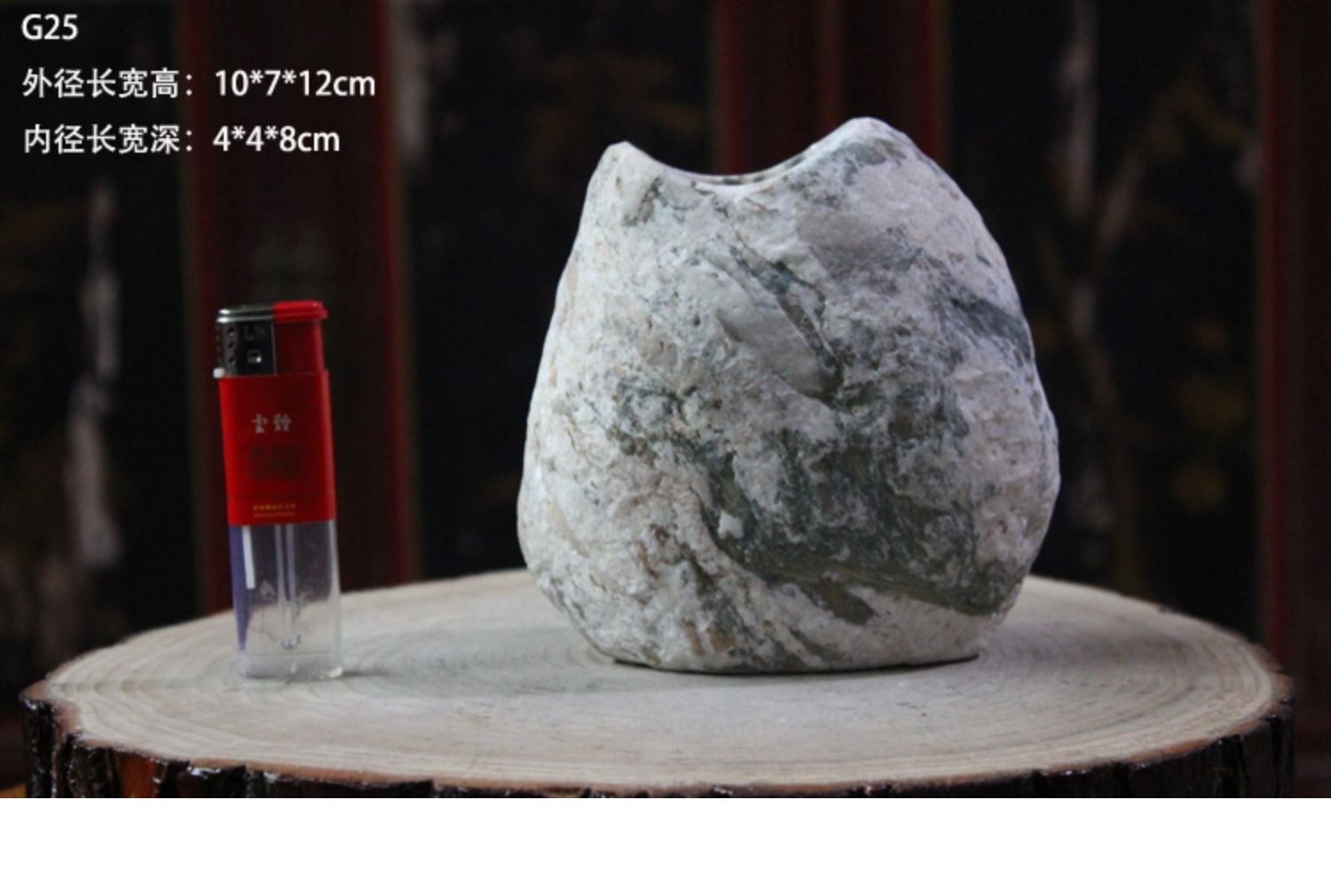 Bình hoa đá cuội sáng tạo thêm nhiều hoa cỏ cây hoa đồng tiền tự nhiên cá tính trang trí đá Zen - Vase / Bồn hoa & Kệ chậu ghép trồng rau