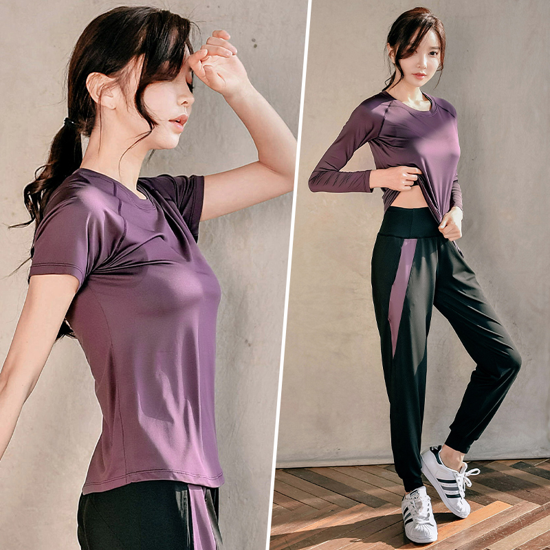 Yoga women 2021 new autumn and winter outdoor gym sports set morning running clothing quick clothes loose size