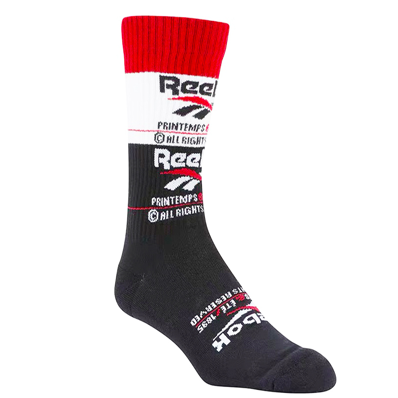 Suitable for Reebok Lm Course Group Exercises, High-Top Pure Cotton Fitness Aerobic Training Dance Running Socks for Men and Women, Black and White Suitable for Reebok Lm Course Group Exercises, High-Top Pure Cotton Fitness Aerobic Training Dance Running Socks for Men and Women, Black and White