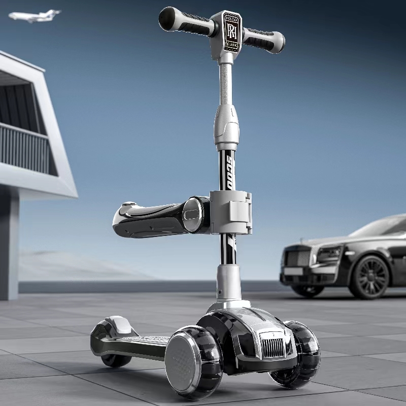 Rolls-Royce CUHK child scooter children 3-6-8-15-year-old folding widened baby three-in-one can take a ride-Taobao