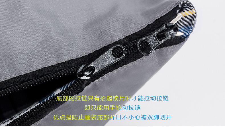 Túi ngủ giấc mơ Xuân Chi ngoài trời cộng với lót nhung có thể đạt được phong bì túi ngủ cotton dành cho người lớn 1,5kg - Túi ngủ túi ngủ madfox