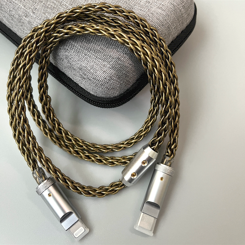 C2L round braiding is suitable for Apple's original handmade DIY lengthened fast charging data cable 0 2-3 meters thick single crystal copper
