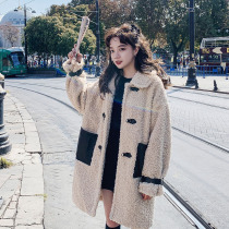 Plush East Gate fur one lamb wool coat women 2021 new autumn and winter Korean version of loose Joker cotton tide