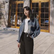 Small fragrant wind denim coat womens morning spring and autumn 2021 New Korean version of loose short small casual Joker top