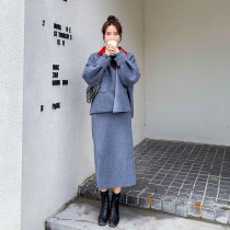 Small fragrant style suit woolen suit women 2021 new autumn and winter Korean fashion casual foreign style small man two-piece set