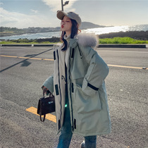 Tooling down cotton clothes women long winter coat 2021 new cotton padded jacket Korean loose bf cotton coat tide