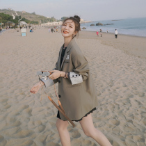 Senior design sense niche suit jacket women spring and autumn 2021 New Korean version of loose versatile British style suit tide