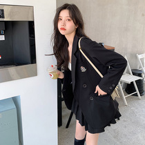 Net red fried street temperament small fragrant wind JK suit jacket skirt suit female Korean version of British spring and autumn loose academic style