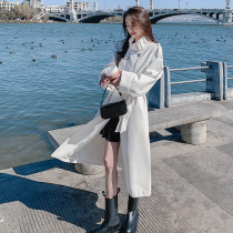 White British trench coat temperament goddess fan medium long Korean version loose spring and autumn 2021 New Fashion coat coat