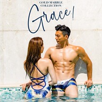 SENTII Swimsuit Women Korea Fashion Marble Grain Professional Competition Training Speed Dry Competitive Swimsuit