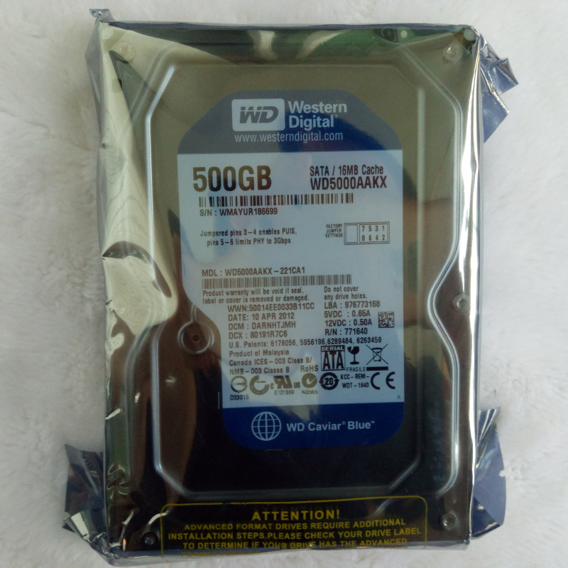 Monitor the new machine for HDD 32M cache WD Western Data WD5000KS 500G desktop