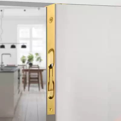 Modern European-style stainless steel latch Antique copper dark latch Gold dustproof cylinder double door heaven and earth latch Stainless steel