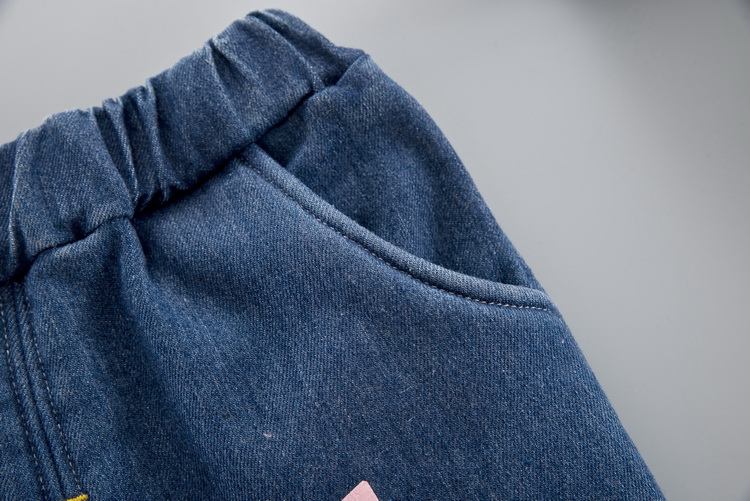 Bé trai xuân 2019 quần jeans mới cho bé 1234 thời trang Quần bé gái Hàn Quốc Quần bé xanh quan jean tre em