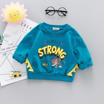 Boys T-shirt foreign baby autumn clothes 2021 new children long sleeve base shirt baby cartoon top Korean tide