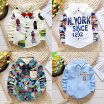 Baby shirt men 1-3 years old tide 2 boys shirt long sleeve Korean children autumn children boys spring and autumn stripes