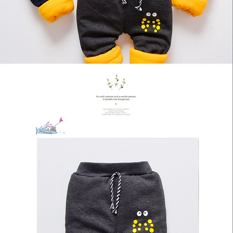 Bé nam cộng với quần cotton nhung 0-1 tuổi 4-5 tháng tuổi Quần ấm bên ngoài có thể mở vào mùa thu đông dày quần bò rộng bé trai